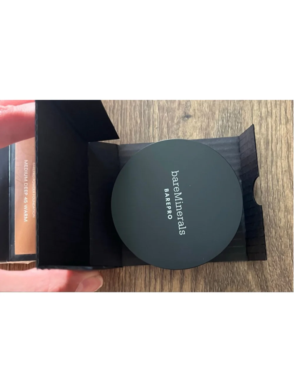 Bare minerals NIB bare pro skin protecting powder foundation medium deep 45 warm